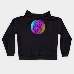 Mental Health Matters Brain Illustration Kids Hoodie